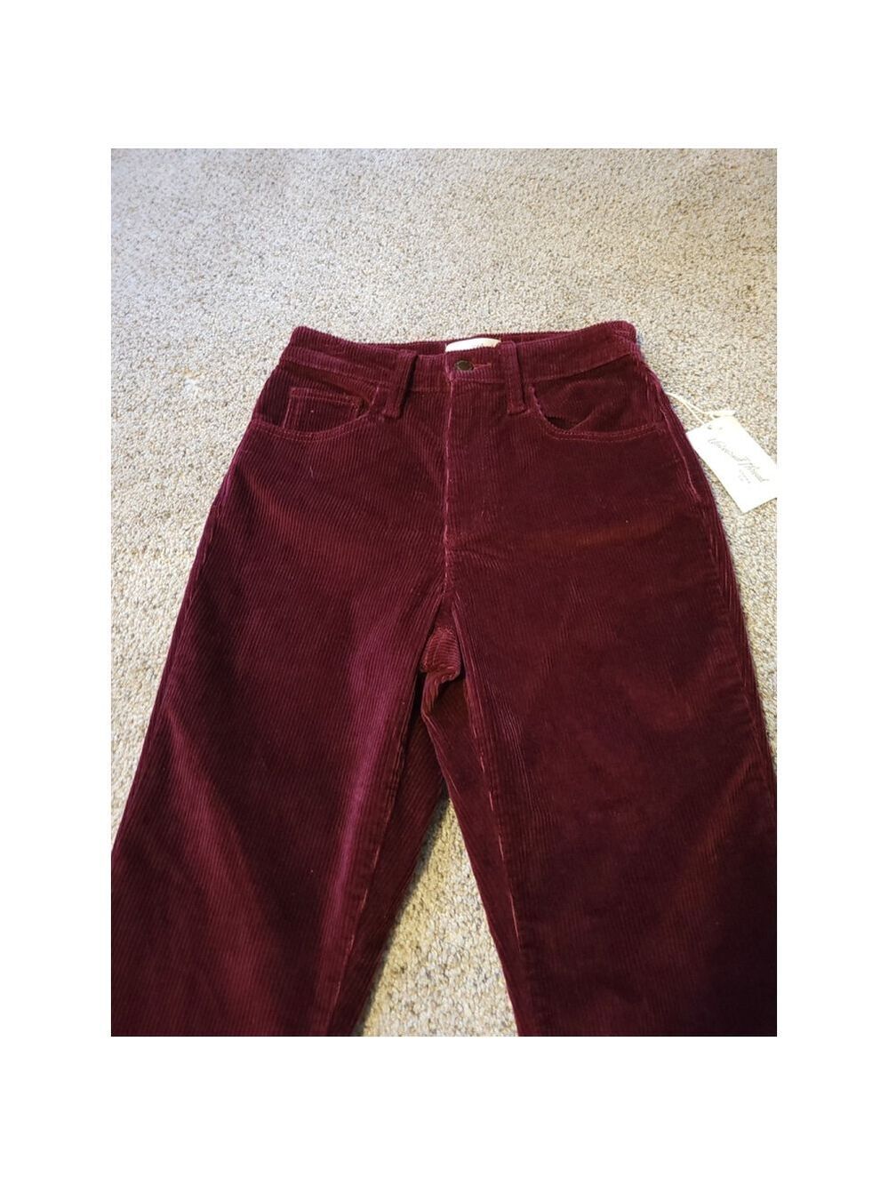 Universal Thread Burgundy Corduroy Pants Ankle Bootcut 2R - Picture 3 of 9